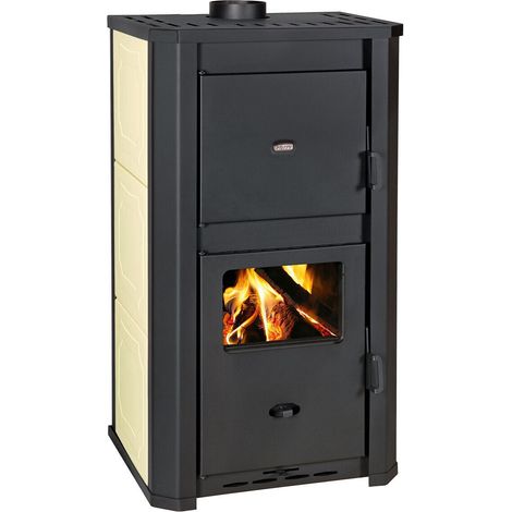 Stufa a legna Prity WD 29 D da 22.1 kW con vetro panoramico (1/3)