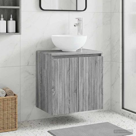 Vanidad con Lavabo de Pared  gris 49,5 x 35 x 63 cm