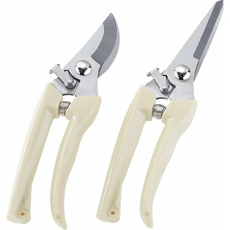 Filiyano-Lot de 2 ciseaux de jardin, ciseaux à branches et rhizomes, adaptés aux débutants pour la cueillette de plantes et de fruits. (1/5)