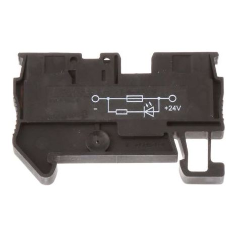 Bloc de jonction rail DIN à fusible Phoenix Contact PT 4-FSI/F-LED 24, Enfichable, Noir ( Prix pour Paquet de 5 )