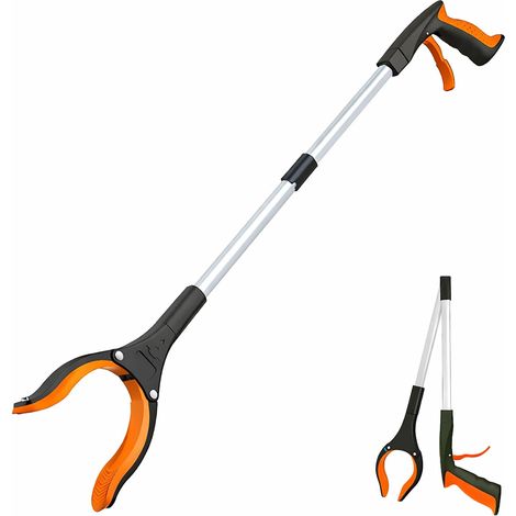 Pince attrape-objets pliable 83cm aluminium  Sans se baisser, pour seniors, personnes en récupération post-opératoire et mal de dos