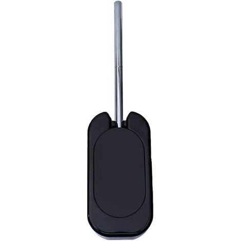 Brosse de toilette en silicone antibactérienne, manche long et support hygiénique noir-AquaForge (1/5)