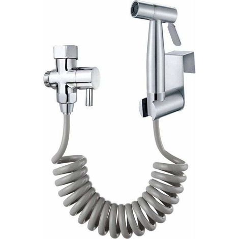 Pulvérisateur de bidet à main pour toilettes, salle de bain et bidet avec tuyau en ABS pour lavage féminin et animal domestique (1/5)