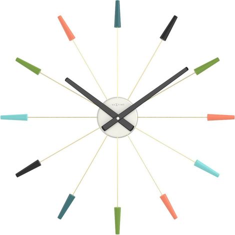 Horloge murale silencieuse design en acier inoxydable vintage 58 cm - PANGIVO