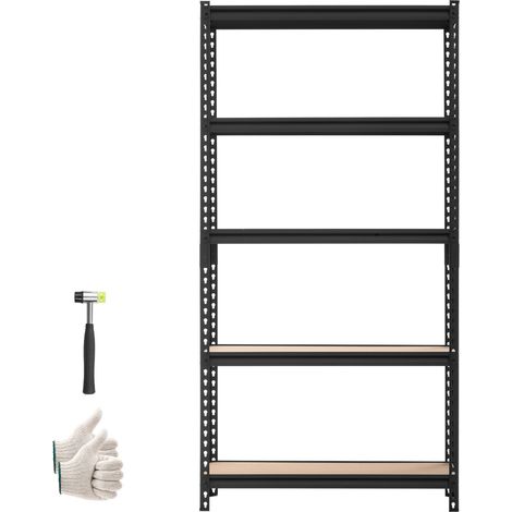 Mophorn Étagère de Rangement à 5 Niveaux Réglables, Structure Modulable 923x309x1813 mm, Capacité Totale de 1360,8 kg, Rayonnage Métallique Polyvalent pour Cuisine, Cellier, Cave et Salle de Bain (1/5)