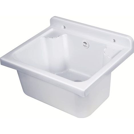 Mini Pilozzo Lavandino da Esterno a Muro 42x34 per Terrazzo Lavanderia (1/6)