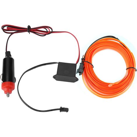 Alimentation allume-cigare LED orange 12 V CC (2 mètres) (1/5)