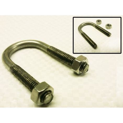 Stainless Steel U Bolt with 2 Hex Nuts M6 (65MM Boat Hose Pipe Tube Clamp)