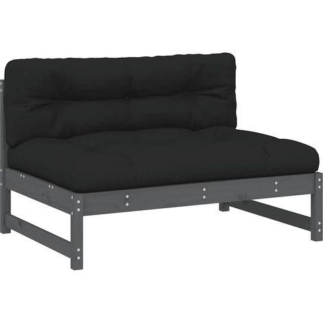 Maison Exclusive - Mittelsofa Grau 120x80 cm Massivholz Kiefer (1/5)