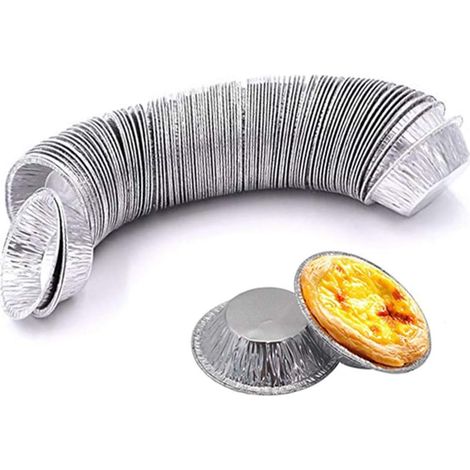 Molde Para Tarta De Huevos - Papel De Aluminio - Diámetro Base 3 8 Cm - Altura 2 Cm - 250 Unidades (1/5)