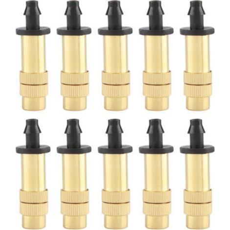 Garden Watering Nozzle, Adjustable Copper Mist Sprayer, Set of 10 Mini Accessories for Balcony (1/5)