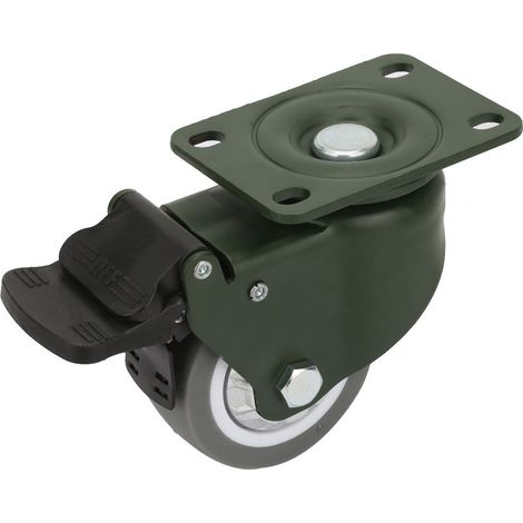 Manganstahl-Halterung 3 Zoll Kugellager Lenkrollen TPR-Trolley Schwenkradrolle (1) (1/5)