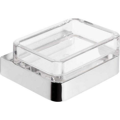 Porta Saponetta Bagno a Parete Trasparente Moderna Serie 25 (1/2)