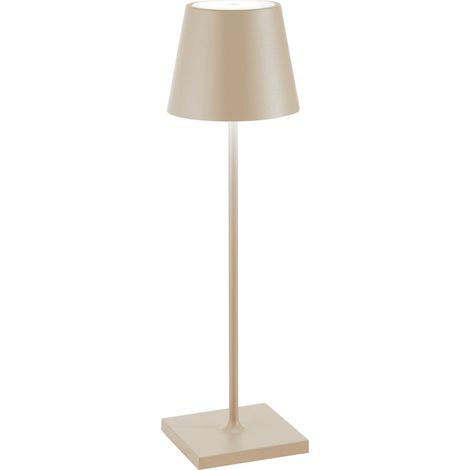 Lampe De Table Led Poldina Pro Sabbia, Rechargeable Et Dimmable Avec Une Autonomie Jusqu'À 12 Heures