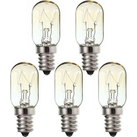Ampoule LED E14 Lot de 5 ampoules à vis E14 15 W 230 V, ampoule chauffante petite vis Edison SES blanc chaud 2700 K, ampoule E14 pour machine à coudre, ampoule de réfrigérateur Pygmy 15 W E14 T20-RAPA (1/5)