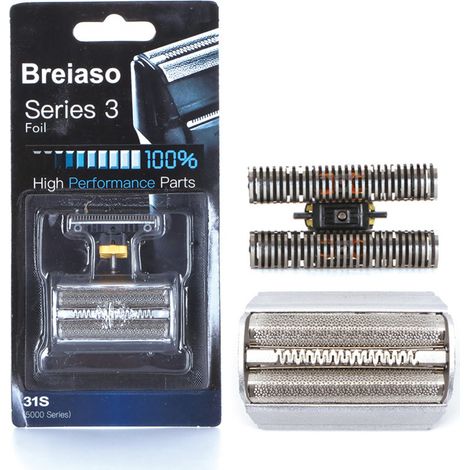 Grille et bloc-couteau de rechange pour rasoirs électriques - 31S (Compatible avec Braun Series 3/4/5/7/8/9) (1/3)