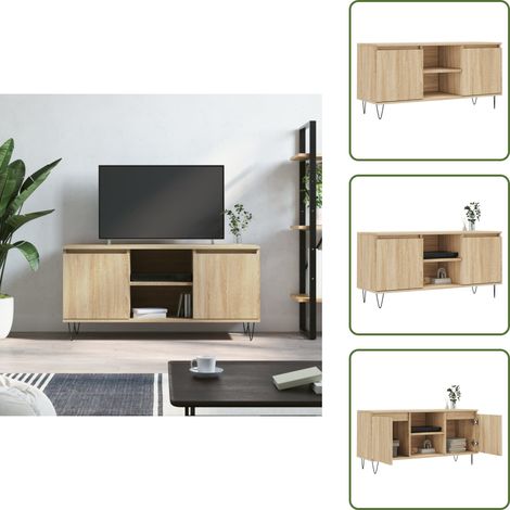 Muebles para salón - vidaXL Mueble de TV madera de ingeniería roble Sonoma 104x35x50 cm - Muebles para dormitorio