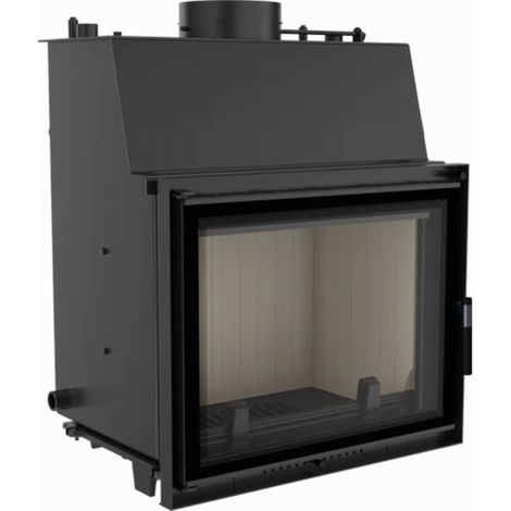 Kratki Wasserführender Kamineinsatz AMELIA DECO 15 kW Ø 220 schwarz Hausheizung (1/4)