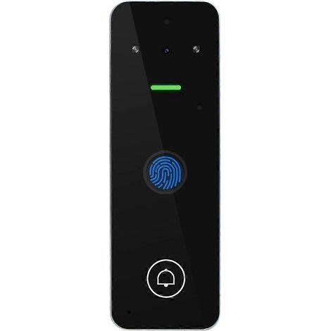 Interphone vidéo avec clavier de contrôle d'accèssonnette visuelle Tuya Smart WiFi RFIDinterphone d'empreintes digitales noir (1/5)