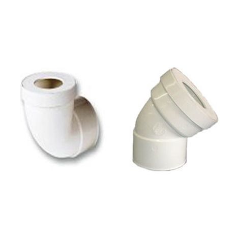 Pipe courte femelle 45° diamètre 100 mm – Raccord pour espaces restreints – Plomberie et évacuation efficace