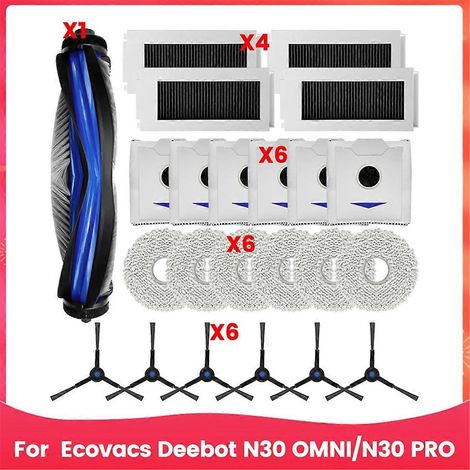 Kit d'accessoires de rechange pour aspirateur N30 OMNI/N30 PRO : brosse principale latérale, filtres HEPA, sacs à poussière (1/5)
