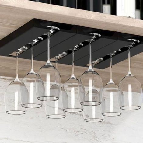 Porte-Verre Vin Suspendu Sous tagre Support De Rangement Pratique Et Innovant RANGE VERRE (1/4)