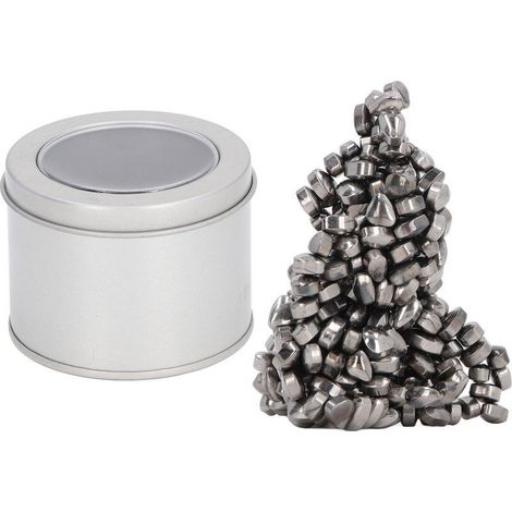 Boules magnétiques avec boîte de rangement, 510 pièces, soulagement du Stress et de l'anxiété, aimants, Mini pierres de Ferrite, jouets de bureau pour adultes, argent (1/5)