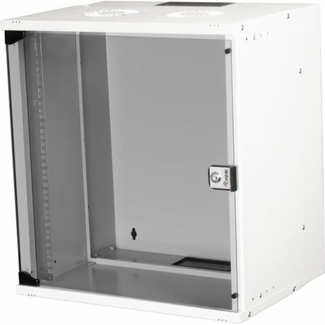 Rack murale 12U grigio chiaro in acciaio robusto (1/5)