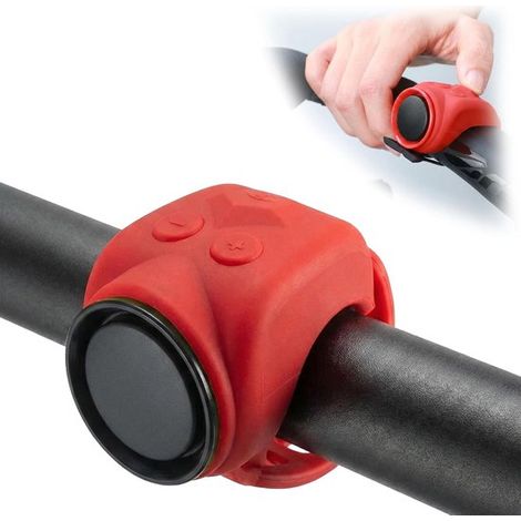 Campanello elettrico per bicicletta, compatto e portatile, 120 decibel, ricaricabile tramite USB, impermeabile, suono chiaro e potente, clacson elettrico, accessorio per bicicletta, universale (1/5)
