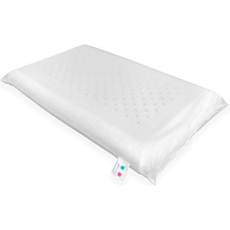 Guanciale Anatomico in Memory Foam 41x70 cm - Cuscino Traspirante, Ipoallergenico, Supporto Ergonomico - Made in Italy