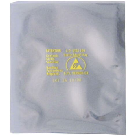 Sachet antistatique (ESD) BJZ C-BG-0406-C (L x l) 100 mm x 152 mm blindé Lettre d'identification ESD: S 1 pc(s) Q60220 (1/5)