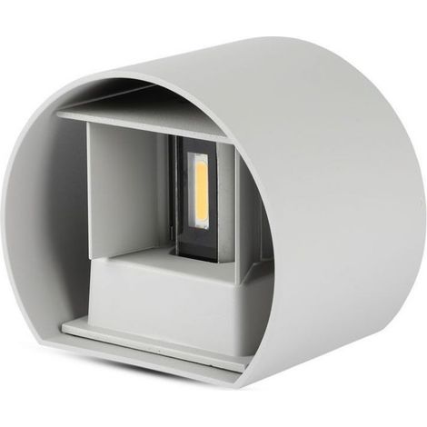 V-TAC Lampada LED da parete semicerchio applique doppio led 6W 110lm/w grigio satinato fascio regolabile luce bianco Caldo 3000K - sku 7083 (1/5)