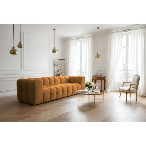 Sofa Designersofa SOLVIE 4-Sitzer in Stoff Moly Orange (1/4)