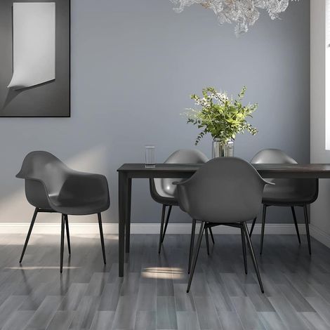 Lot de 4 Chaises de salle à manger - Chaises à dîner Gris PP BV240557 - BonneVie (1/5)