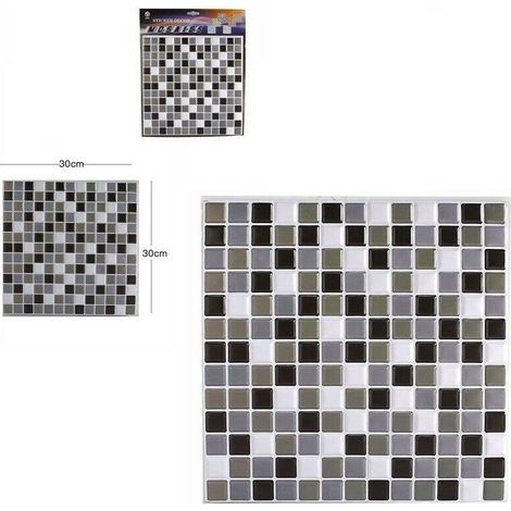 TrAdE Shop Traesio - 3d Piastrella Mattonella Adesivo Da Parete Muro Pannello 30x30cm 64390 -