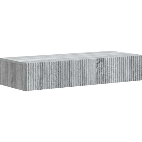 vidaXL Table d'appoint murale Sonoma gris 87,5 x 34,5 x 17 cm