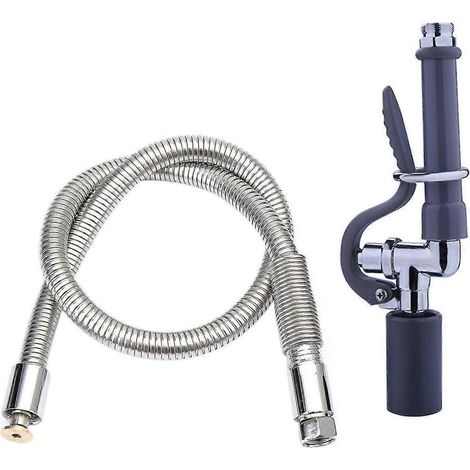 Robinet de cuisine professionnel pour prérinçage avec flexible - C10 (1/5)