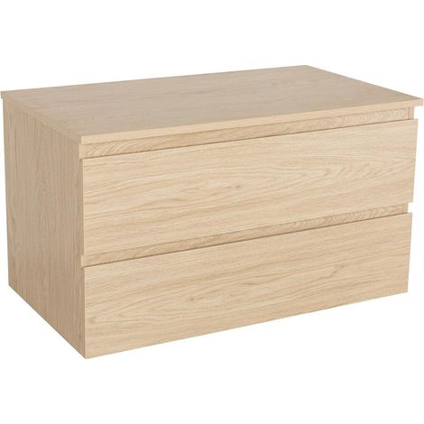 Einzelwaschtischunterschrank mit Eichendekor 80 cm SORRENTO