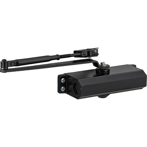Chiudiporta spingiporta automatico idraulico ECO, portata 80kg, forza 4, nero - THIRARD