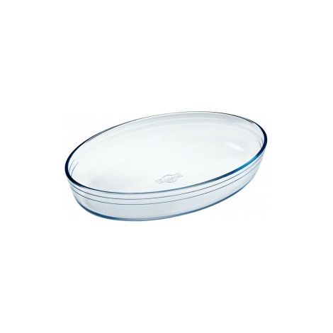 Pirofila in vetro borosilicato ovale cm 39x27x6,5 H