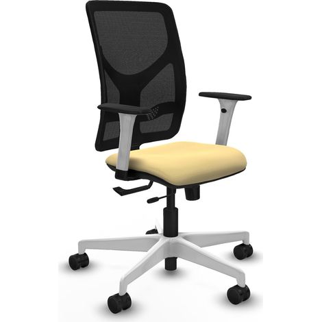 Silla de oficina piqueras y crespo Motilla crema similpiel (1/2)
