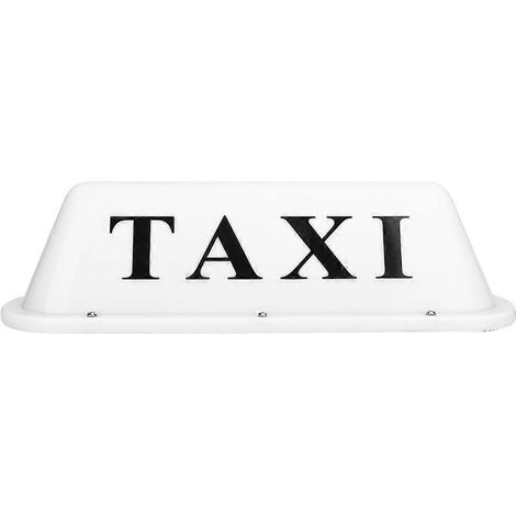 12V LED Magnetische Taxi-Schild-Dachleuchte für Autos, superhelle Lampe mit Zigarettenanzünder (weißes Gehäuse)