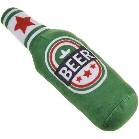 Jouet pour chien couineur à tirer à la corde, jouet d'entraînement interactif en forme de bouteille de bière (1/5)