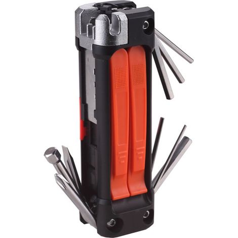 Multiutensile per bicicletta ultraportatile 14 in 1: kit di riparazione essenziale per ciclisti, set di cacciaviti multifunzionali per uso domestico (1/5)