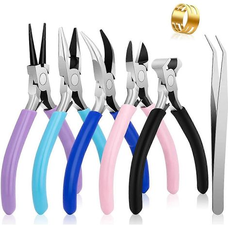 Ensemble de 5 pinces pour la fabrication de bijoux. Outils essentiels. (1/5)
