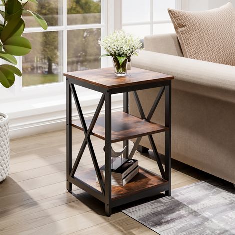 Brown Vintage Wooden Side Table (1/5)