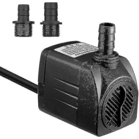 Tauchpumpe mit einer Förderleistung von 1500 l/h, Ultraschallwasserpumpe mit 25 Watt Leistung, mit 48-stündigem Trockenlauftest, Springbrunnenpumpe, mit 1,5 m langem Netzkabel und 2 Düsen, geeignet fü