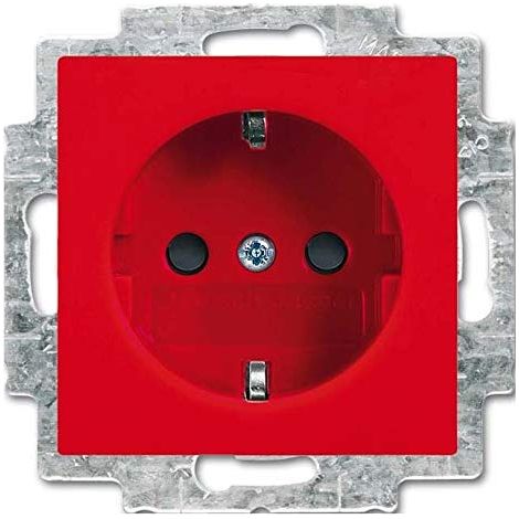 BUSCH-JAEGER 20 EUCB-917, SCHUKO-STECKDOSEN-EINSATZ, BUSCH-BALANCE SI, ROT 2CKA002013A5380