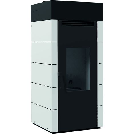 FM Poêle à granulés canalisable BP-701 17,5kW Blanc
