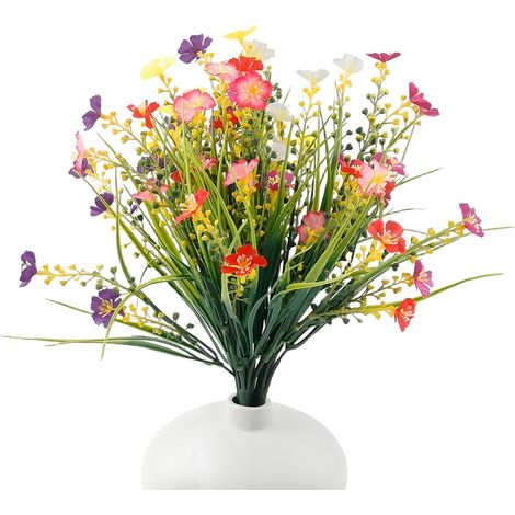 6 Pcs Fleurs Artificielles Extérieures Fleur Artificiel en Plastique Résistantes aux UV Faux Fausse Fleurs Exterieur Verdure Arbustes Plantes Décoration pour Maison Jardin Porche Balcon (1/5)
